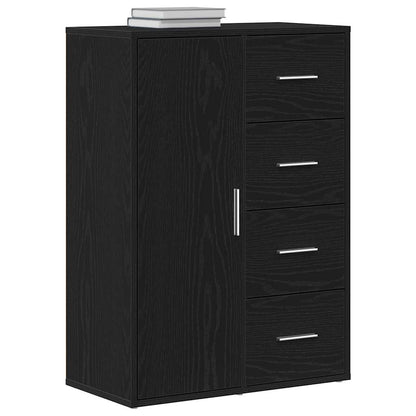 Sideboard 60x31x84 cm Engineered Wood Black oak