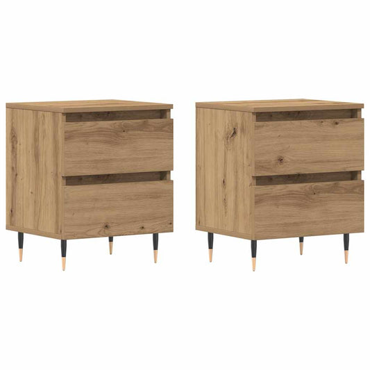 Bedside Cabinet 40x35x50 cm Engineered Wood Artisan oak 2