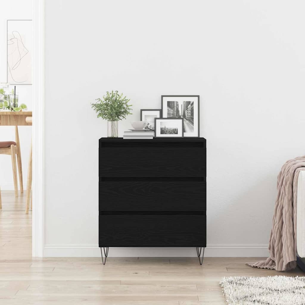 Sideboard 60x35x70 cm Engineered Wood Black oak
