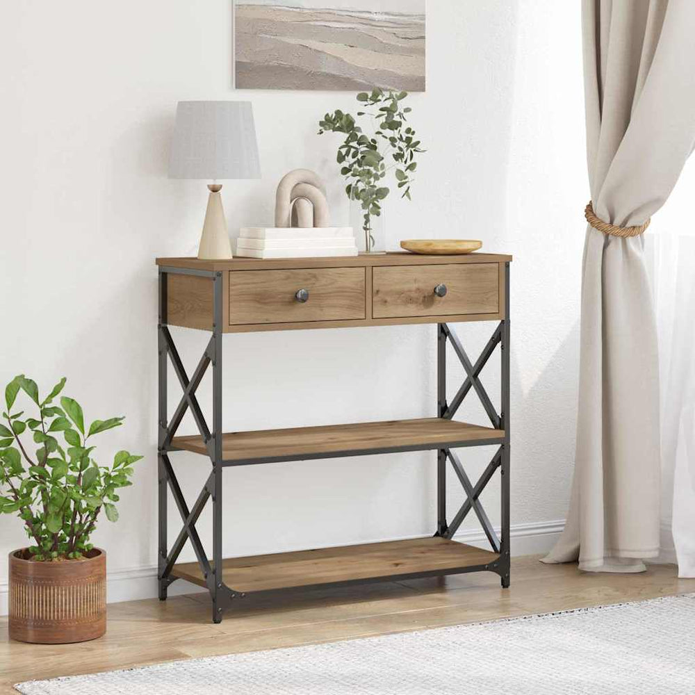 vidaXL Console Table 75x28x75 cm Engineered Wood