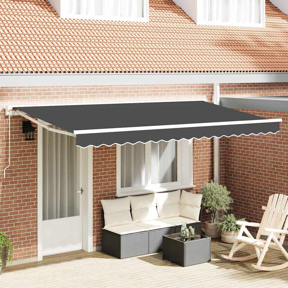 vidaXL Manual Awning 3.5 x 2 m Sand 100% Polyester