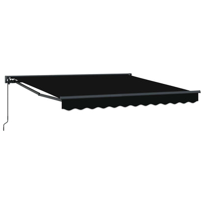 vidaXL Awning Frame Black 350 x 250 cm Polyester with PU coating 2
