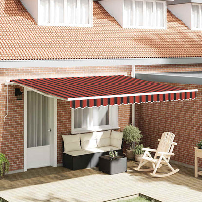 vidaXL Retractable Awning Orange and Brown 400 x 300 cm 1