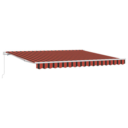 vidaXL Retractable Awning Orange and Brown 400 x 300 cm 2