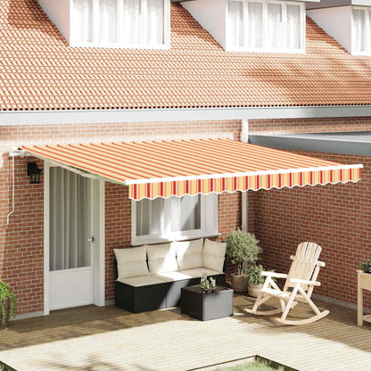 vidaXL Retractable Awning Yellow and Orange 400 x 300 cm 1