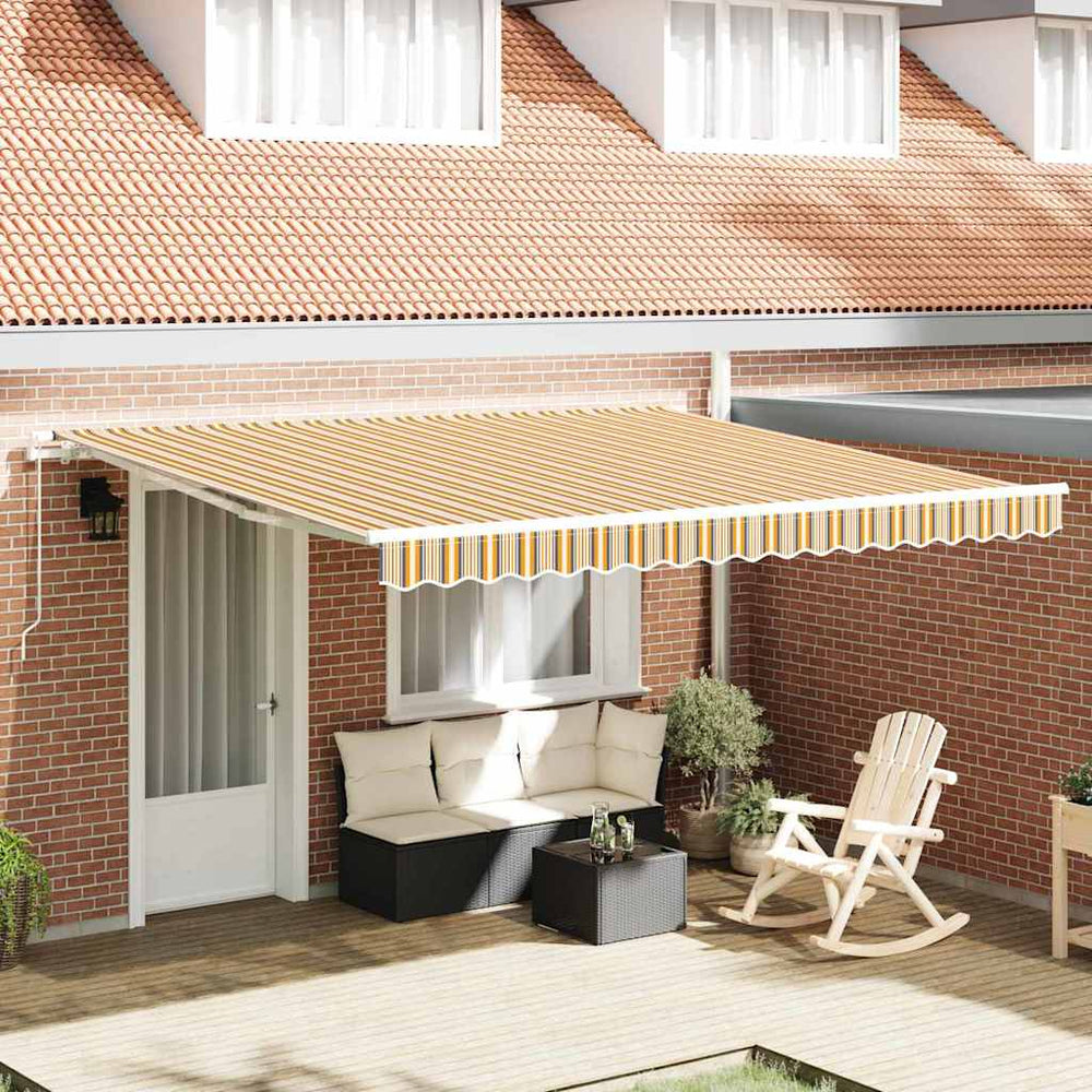 vidaXL Retractable Awning Multicolour 400 x 300 cm