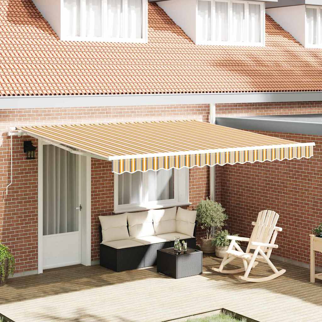 vidaXL Retractable Awning Multicolour 400 x 300 cm 1