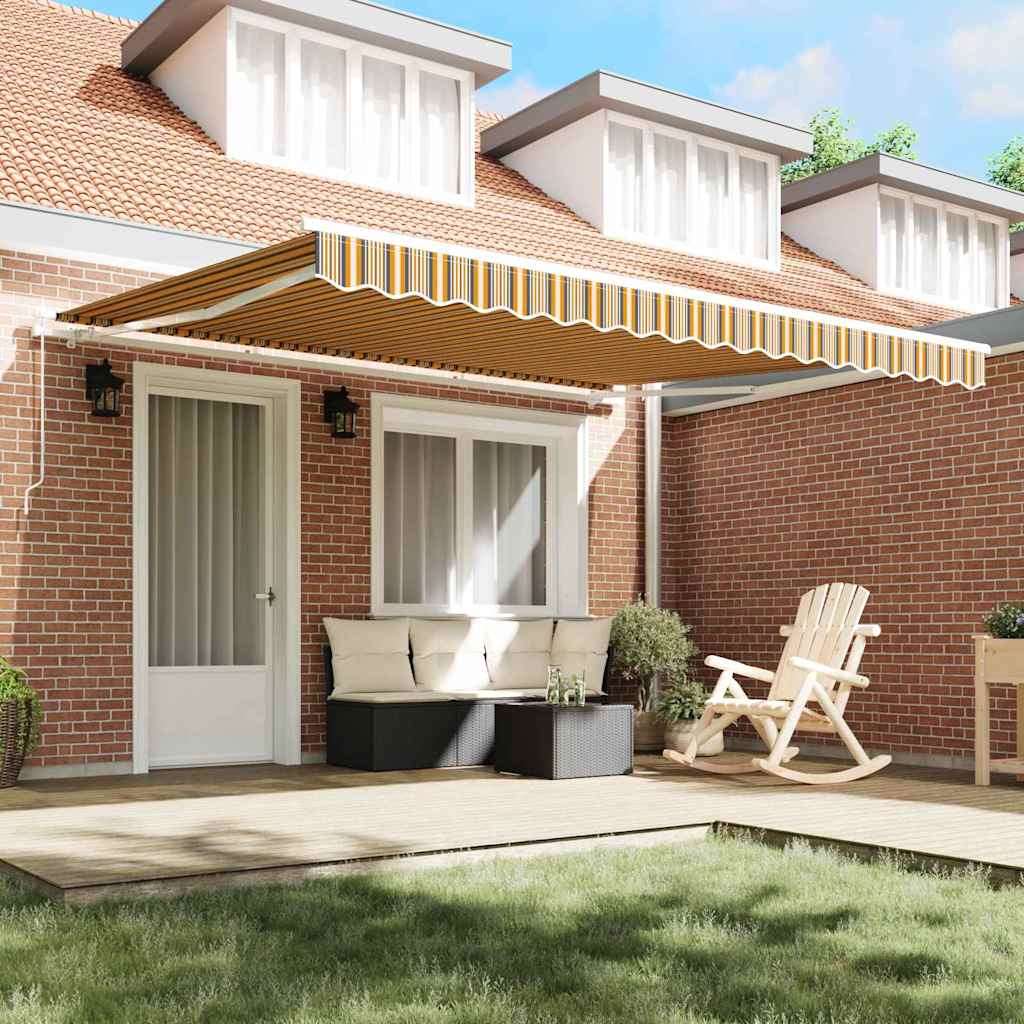 vidaXL Retractable Awning Multicolour 400 x 300 cm 3