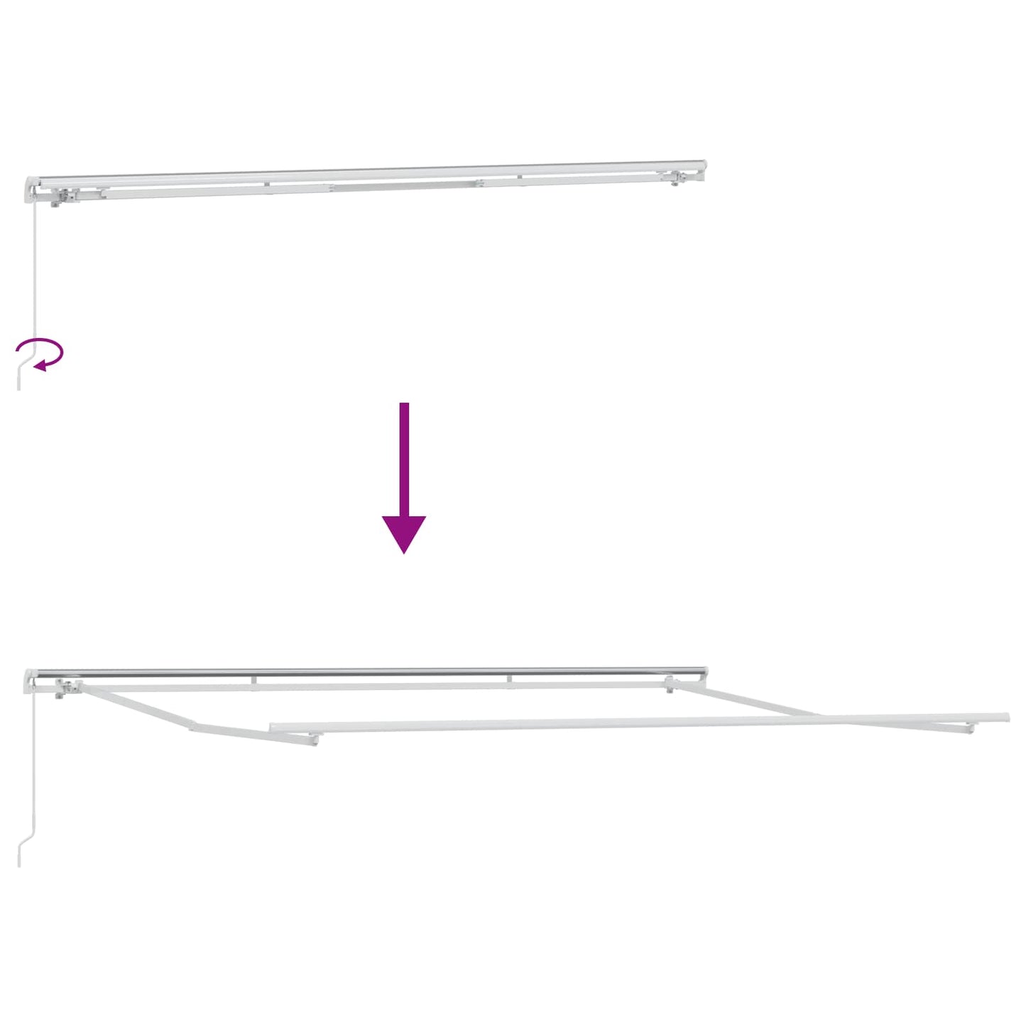 vidaXL Retractable Awning Beige 400 x 300 cm Polyester and Aluminium 5