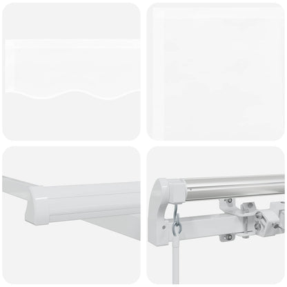 vidaXL Retractable Awning White 400 x 300 cm Polyester and Aluminium 4