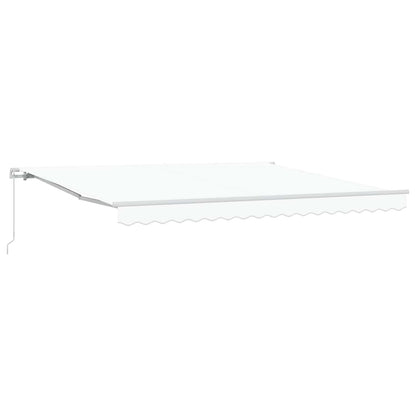 vidaXL Retractable Awning White 400 x 300 cm Polyester and Aluminium 1
