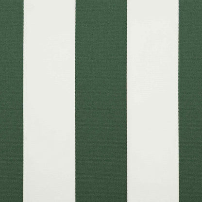 vidaXL Retractable Awning Green and White 400 x 300 cm 6