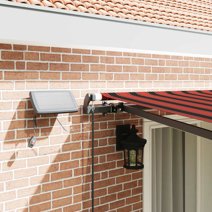 vidaXL Retractable Awning Orange and brown 400 x 350 cm 4
