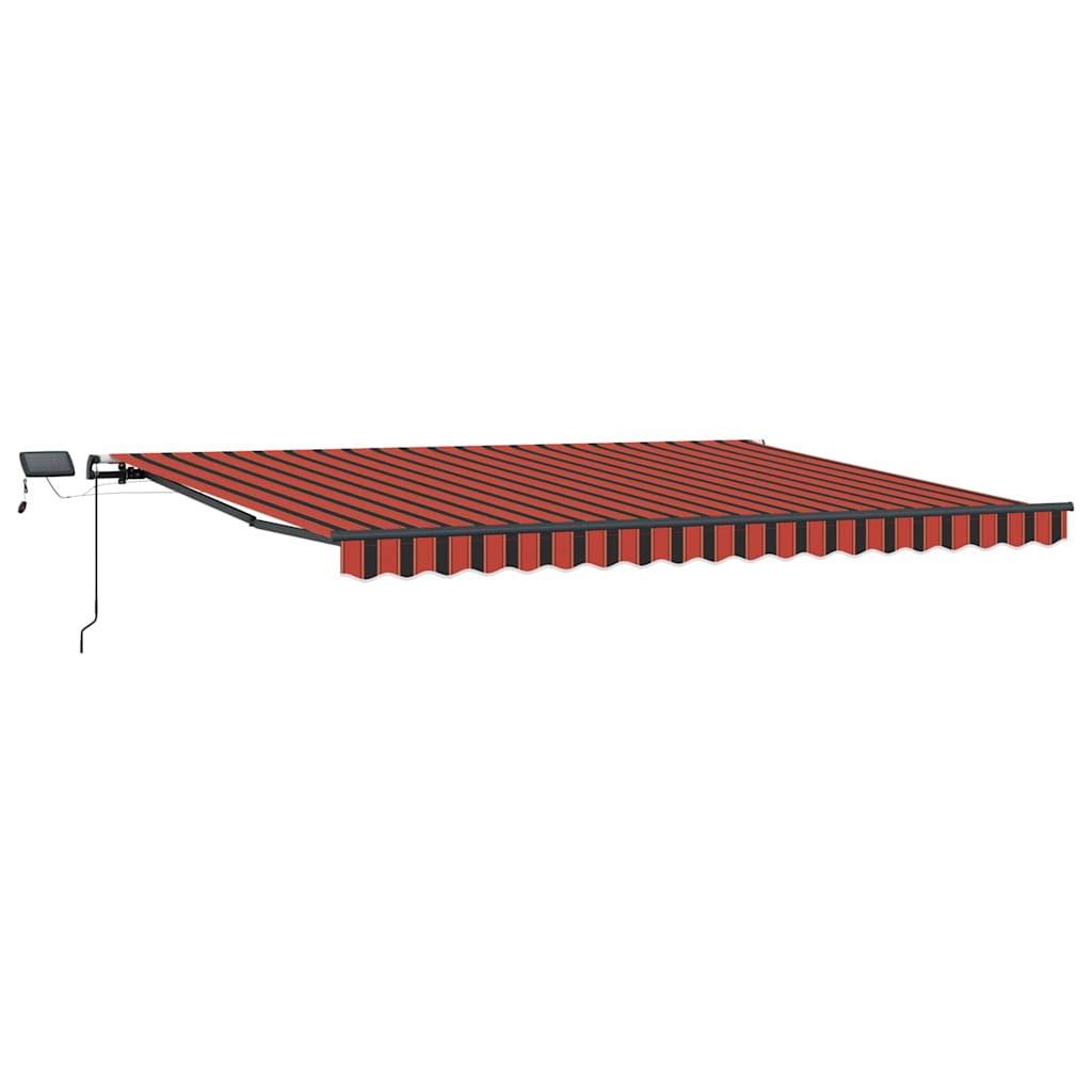 vidaXL Retractable Awning Orange and brown 400 x 350 cm 2