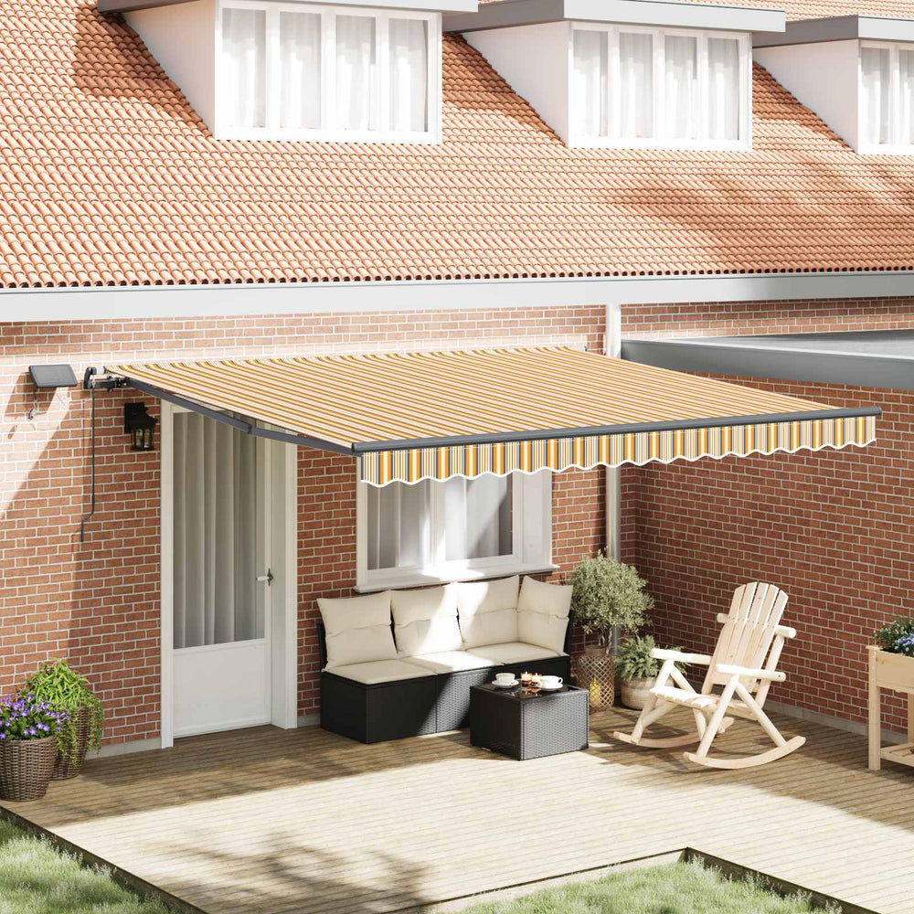 vidaXL Retractable Awning Multicolour 400 x 350 cm