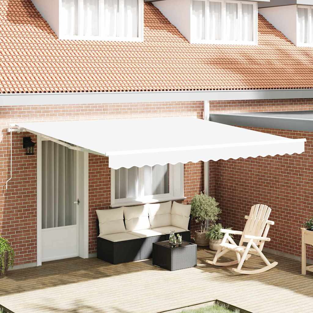 vidaXL Retractable Awning White 400 x 350 x 165 cm 1