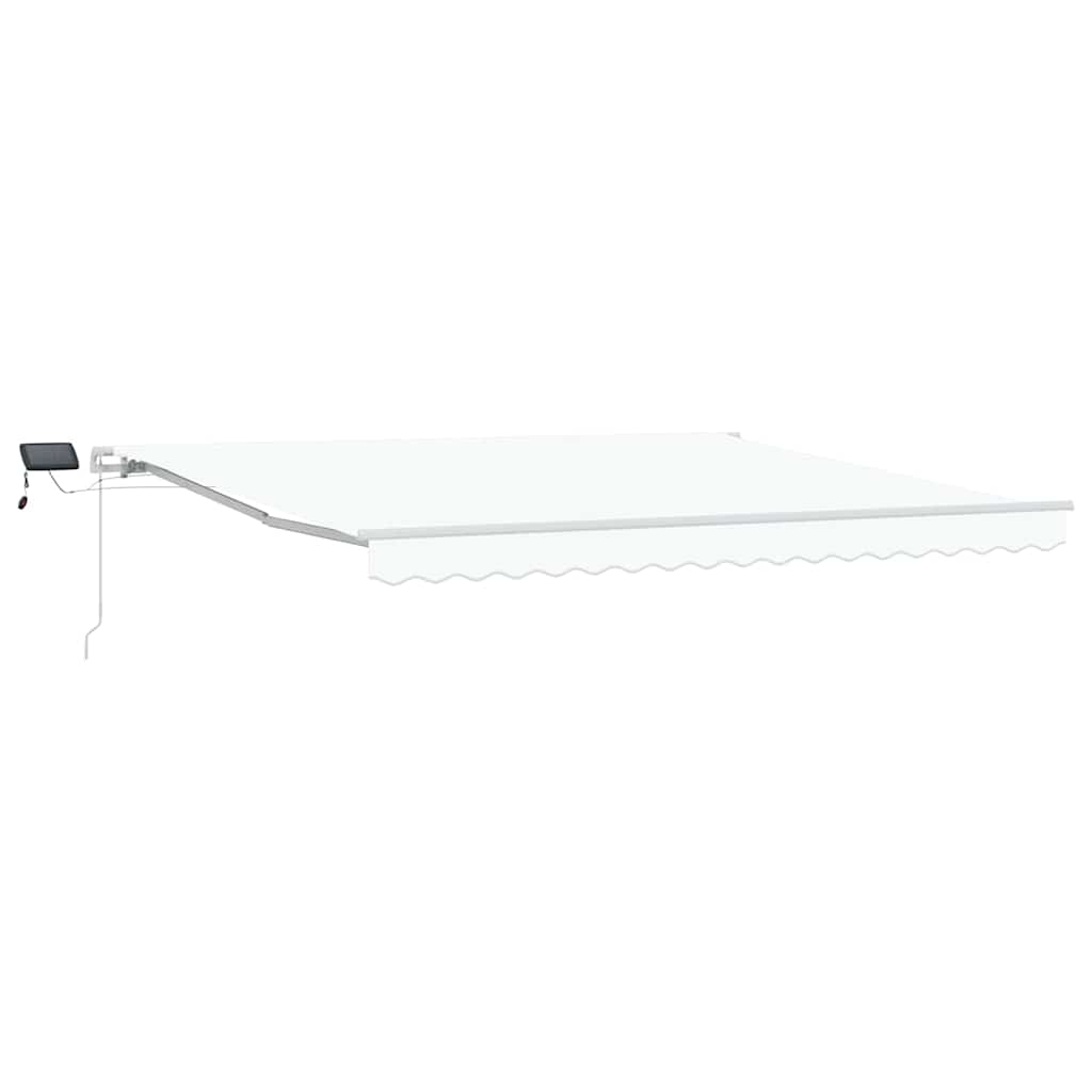 Manual Retractable Awning 400x350 cm with White Frame White