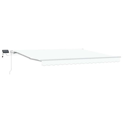 Manual Retractable Awning 400x350 cm with White Frame White