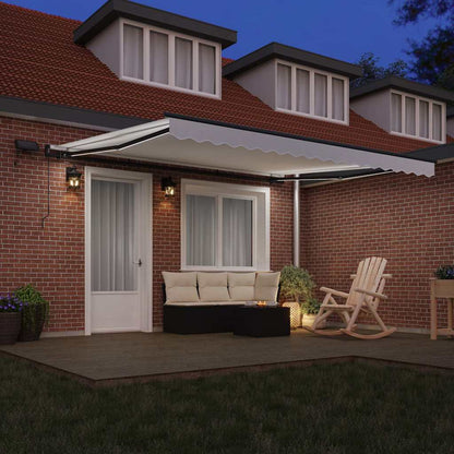 vidaXL Retractable Awning White 400 x 350 cm Fabric and Aluminium 3