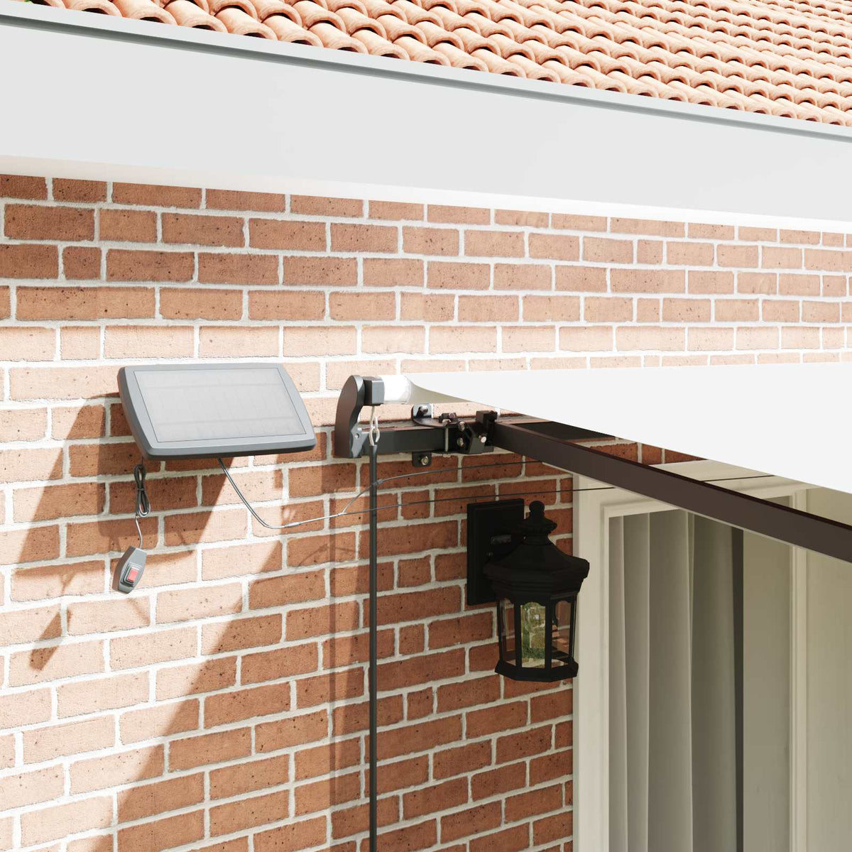 vidaXL Retractable Awning White 400 x 350 cm Fabric and Aluminium 4