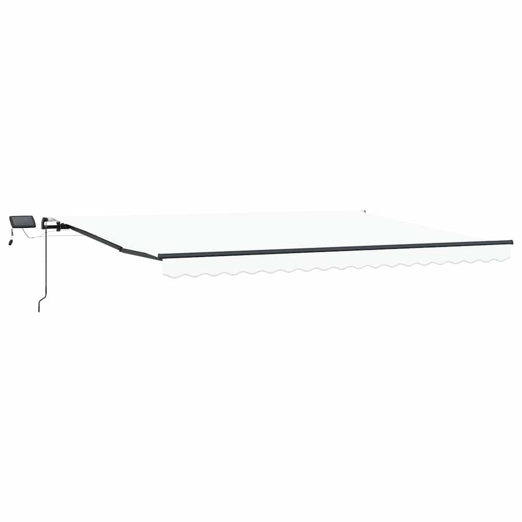 vidaXL Retractable Awning White 400 x 350 cm Fabric and Aluminium 2