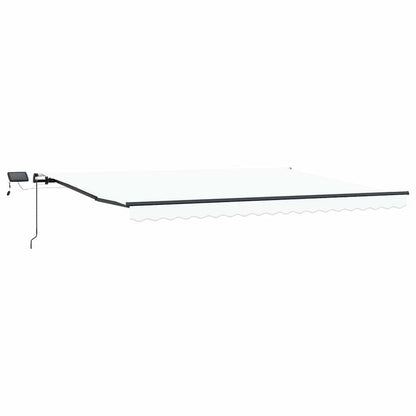 vidaXL Retractable Awning White 400 x 350 cm Fabric and Aluminium 2