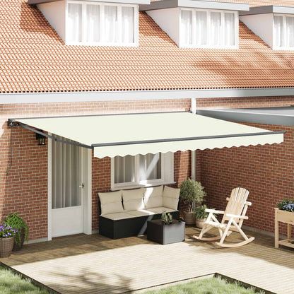 vidaXL Awning Frame Cream 450 x 300 cm Polyester with PU coating 1