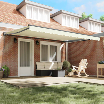 vidaXL Awning Frame Cream 450 x 300 cm Polyester with PU coating 3
