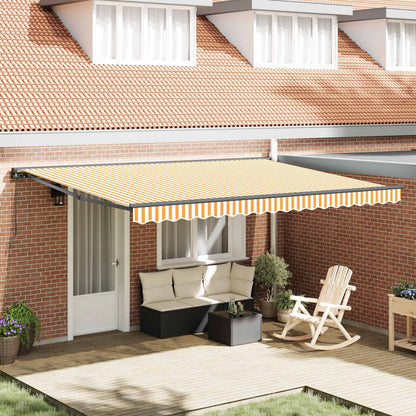 vidaXL Awning Frame Yellow and White 450 x 300 cm 1