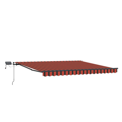 vidaXL Retractable Awning Orange and brown 450 x 300 cm 2