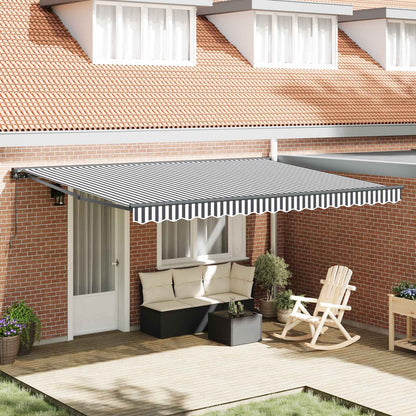 vidaXL Awning Frame Anthracite and White 450 x 300 cm 1