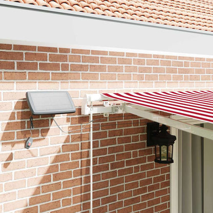 vidaXL Retractable Awning Red and White 450 x 300 cm 4