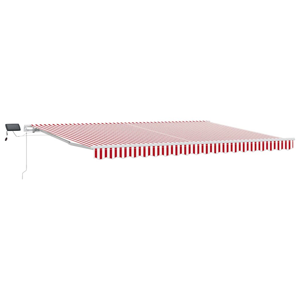 vidaXL Retractable Awning Red and White 450 x 300 cm 2