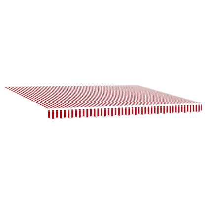 vidaXL Retractable Awning Red and White 450 x 300 cm 6