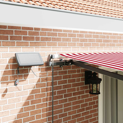 vidaXL Retractable Awning Red and White 450 x 300 cm 4