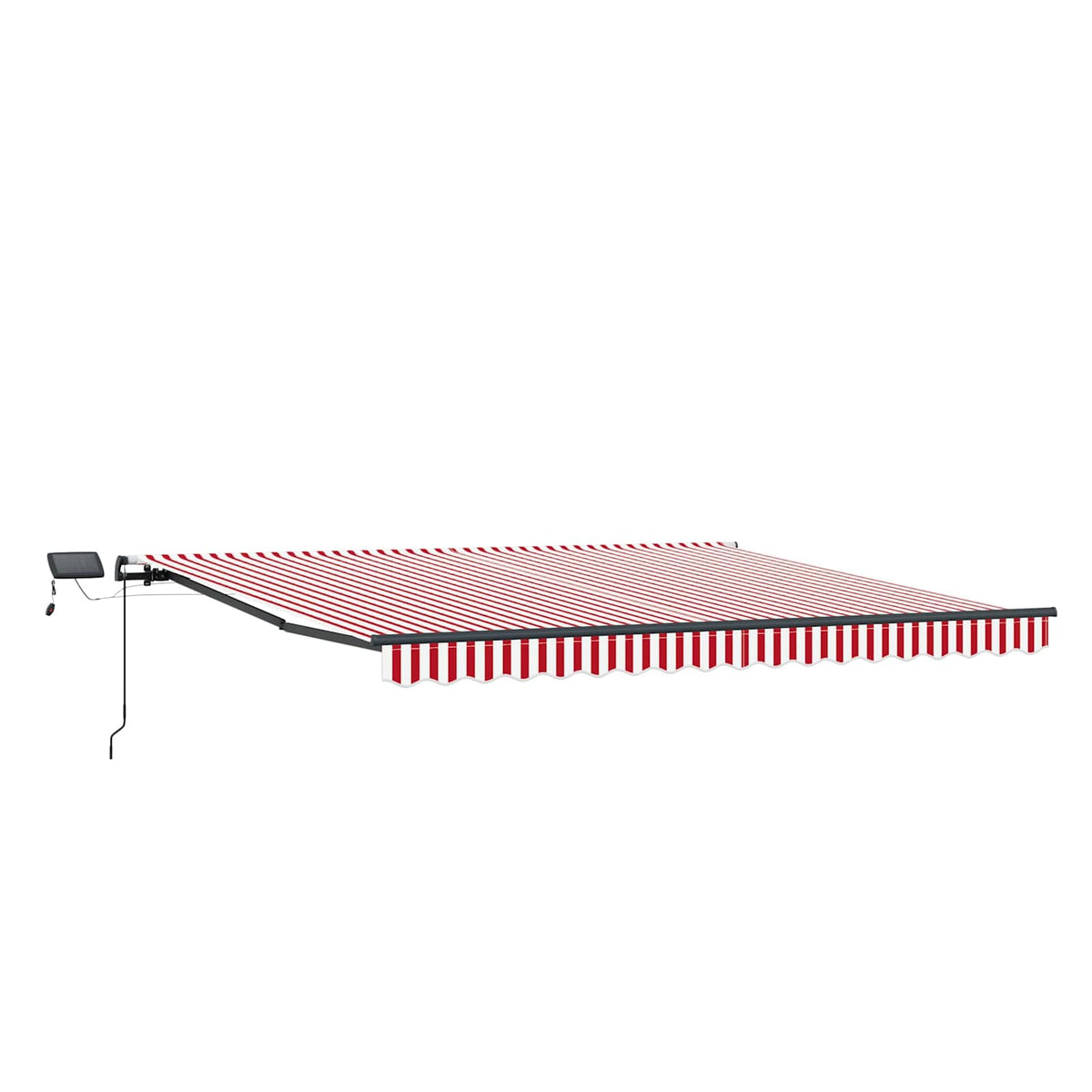 vidaXL Retractable Awning Red and White 450 x 300 cm 2