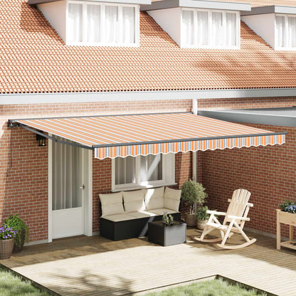 vidaXL Awning Frame Blue and Orange 450 x 300 cm 1