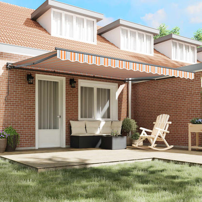 vidaXL Awning Frame Blue and Orange 450 x 300 cm 3