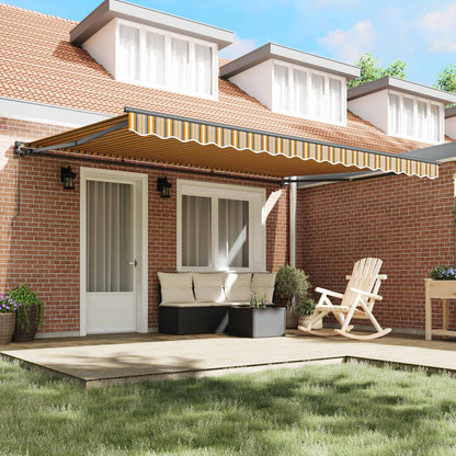 vidaXL Awning Frame Yellow and Grey 450 x 300 cm 3