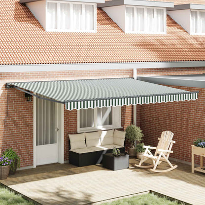 vidaXL Awning Frame Green and White 450 x 300 cm 1