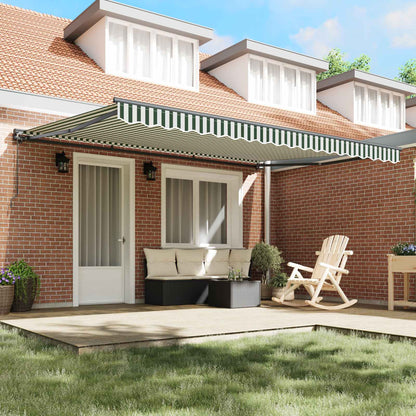 vidaXL Awning Frame Green and White 450 x 300 cm 3