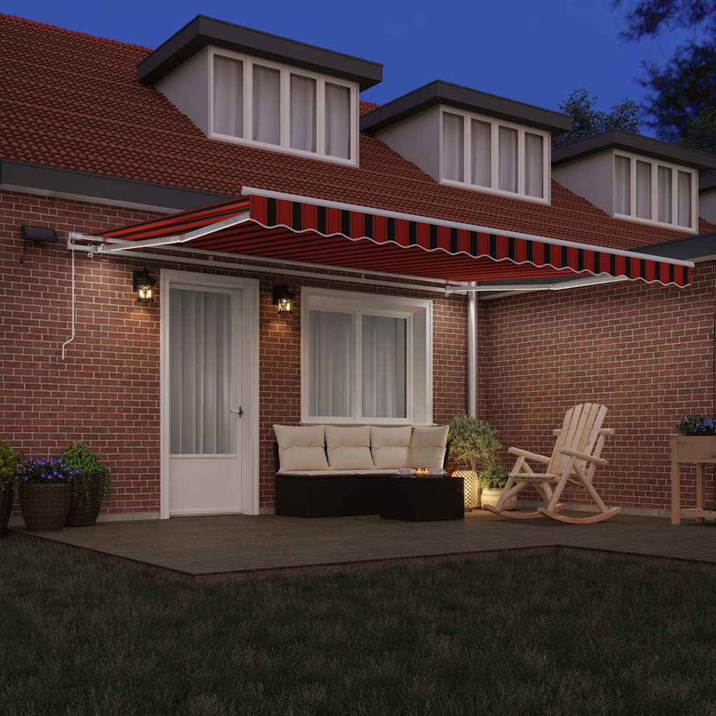 vidaXL Retractable Awning Orange and brown 450 x 350 cm 3