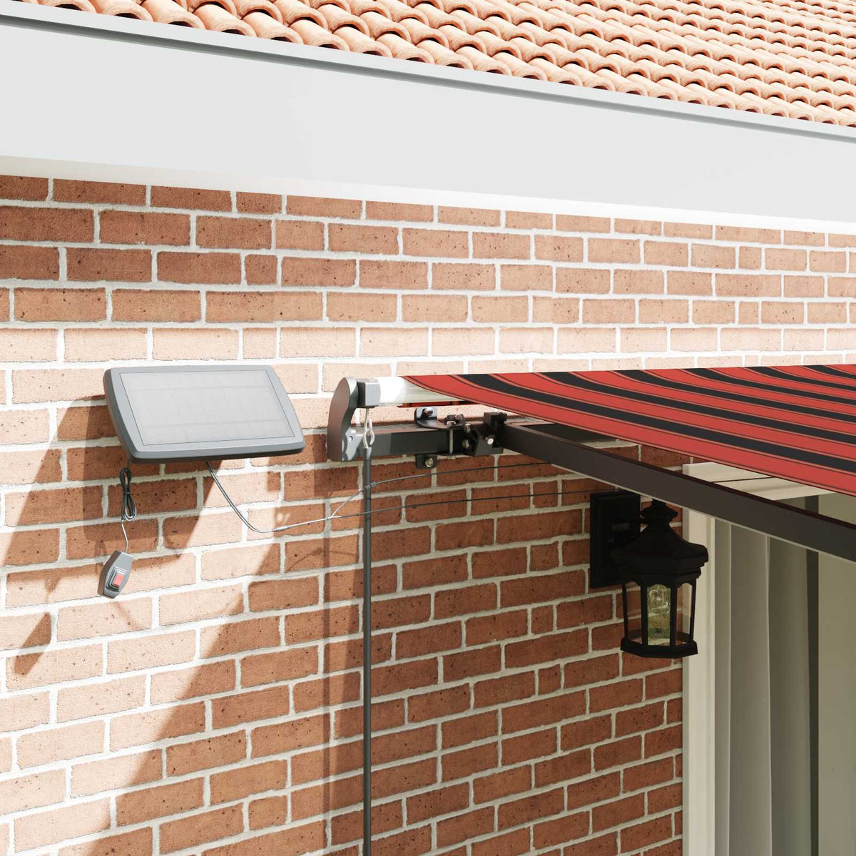 vidaXL Retractable Awning Orange and brown 450 x 350 cm 4
