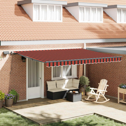 vidaXL Retractable Awning Orange and brown 450 x 350 cm 1