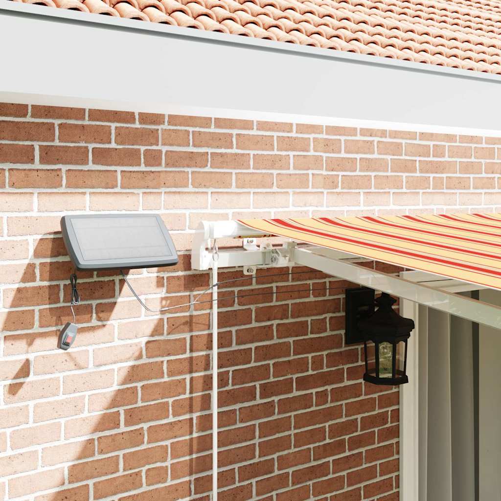 vidaXL Retractable Awning Yellow and Orange 450 x 350 cm 4