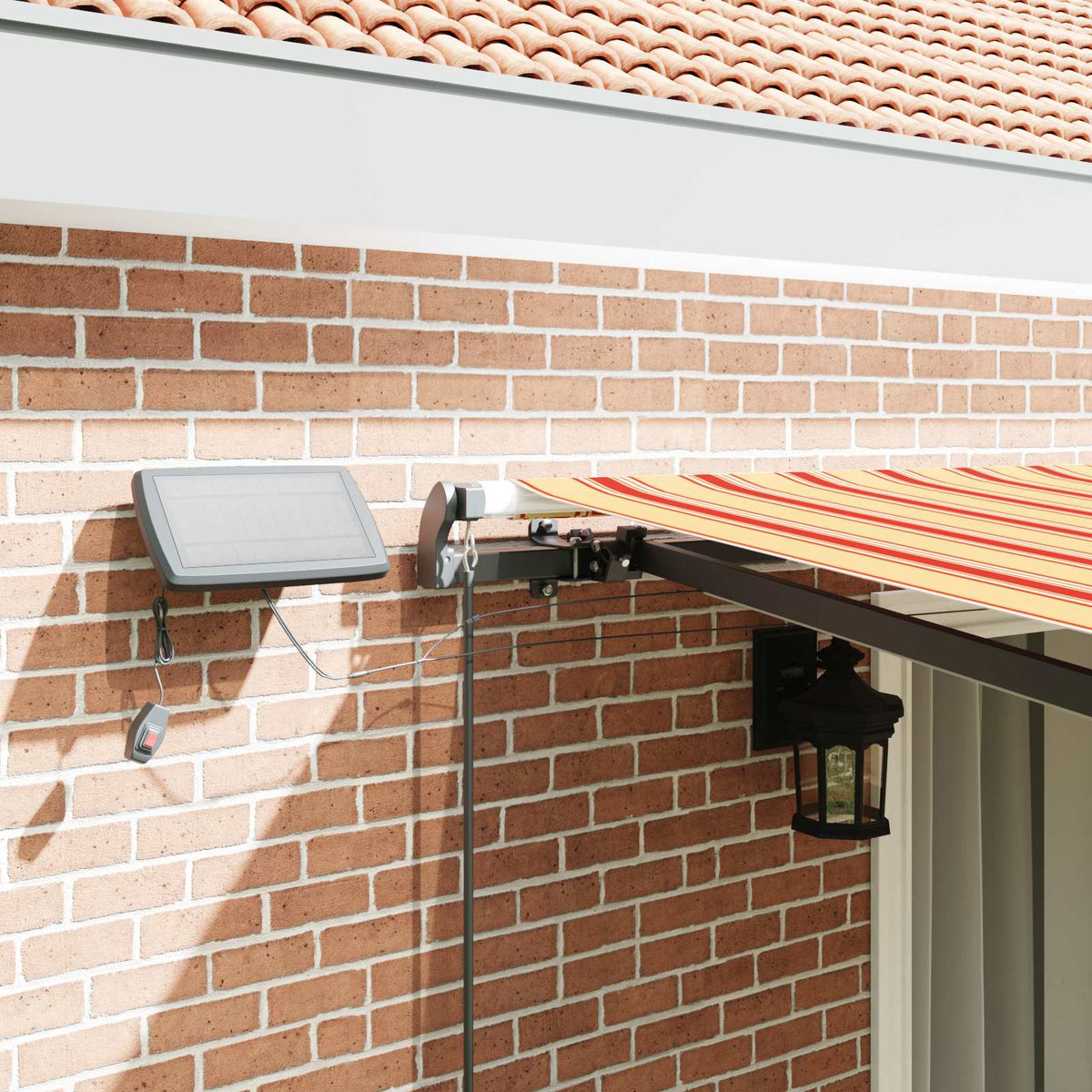 vidaXL Retractable Awning Yellow and Orange 450 x 350 cm 4