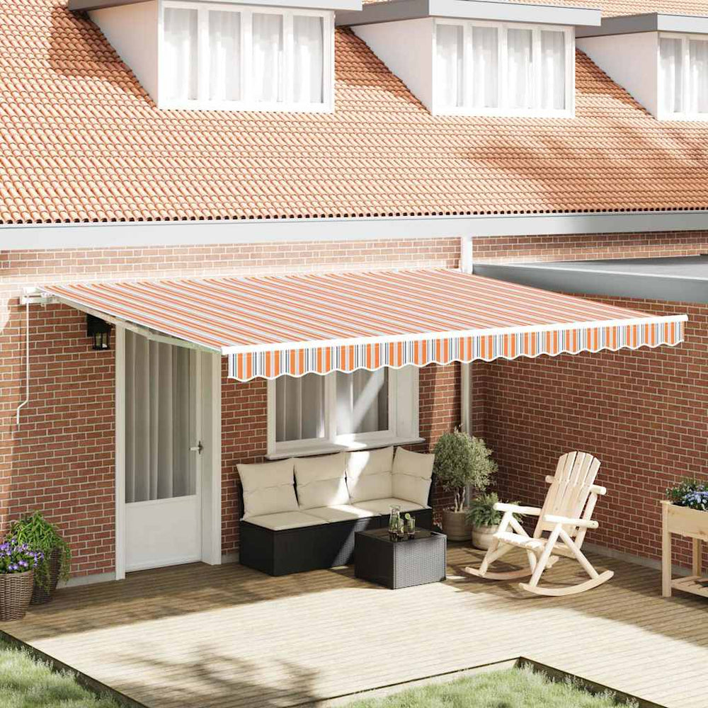 vidaXL Retractable Awning Multicolour 450 x 350 x 165 cm