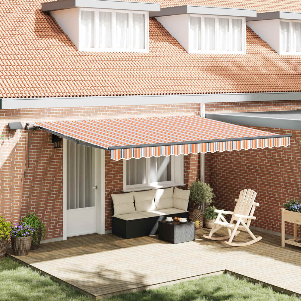 vidaXL Retractable Awning Multicolour 450 x 350 cm