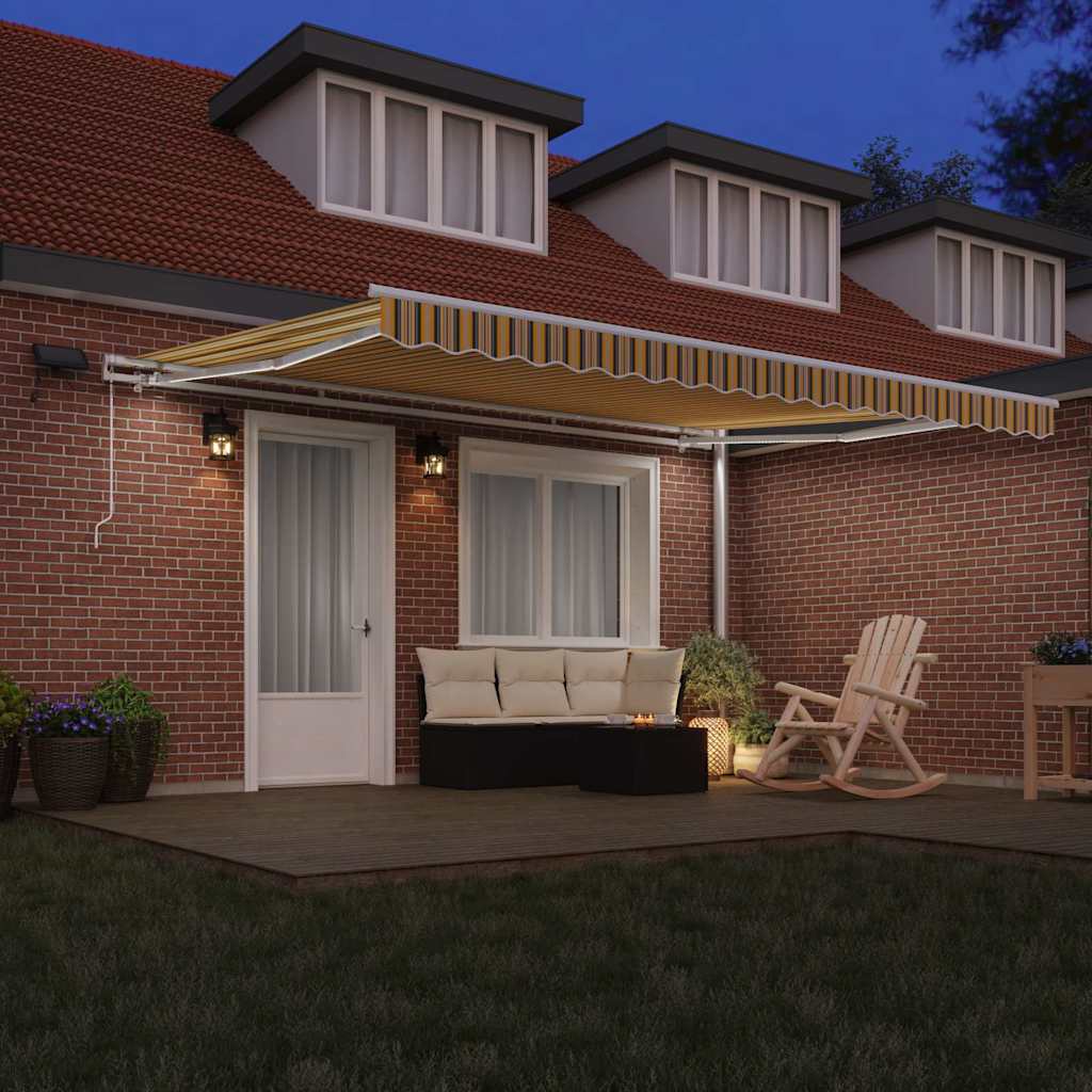 vidaXL Retractable Awning Multicolour 450 x 350 cm 3