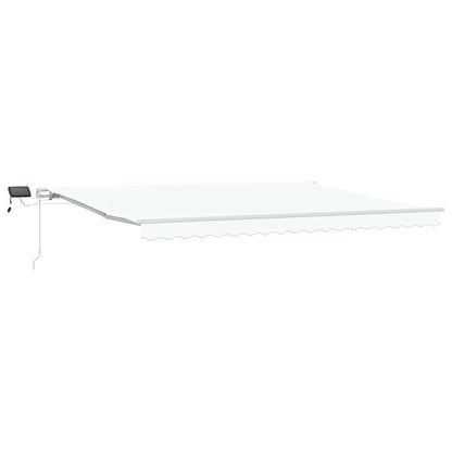 vidaXL Retractable Awning White 450 x 350 cm Fabric and Aluminium 2